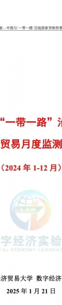 UIBE数字经济实验室发布|中国与“一带一路”沿线国家货物贸易月度监测报告(2024年1-12月)